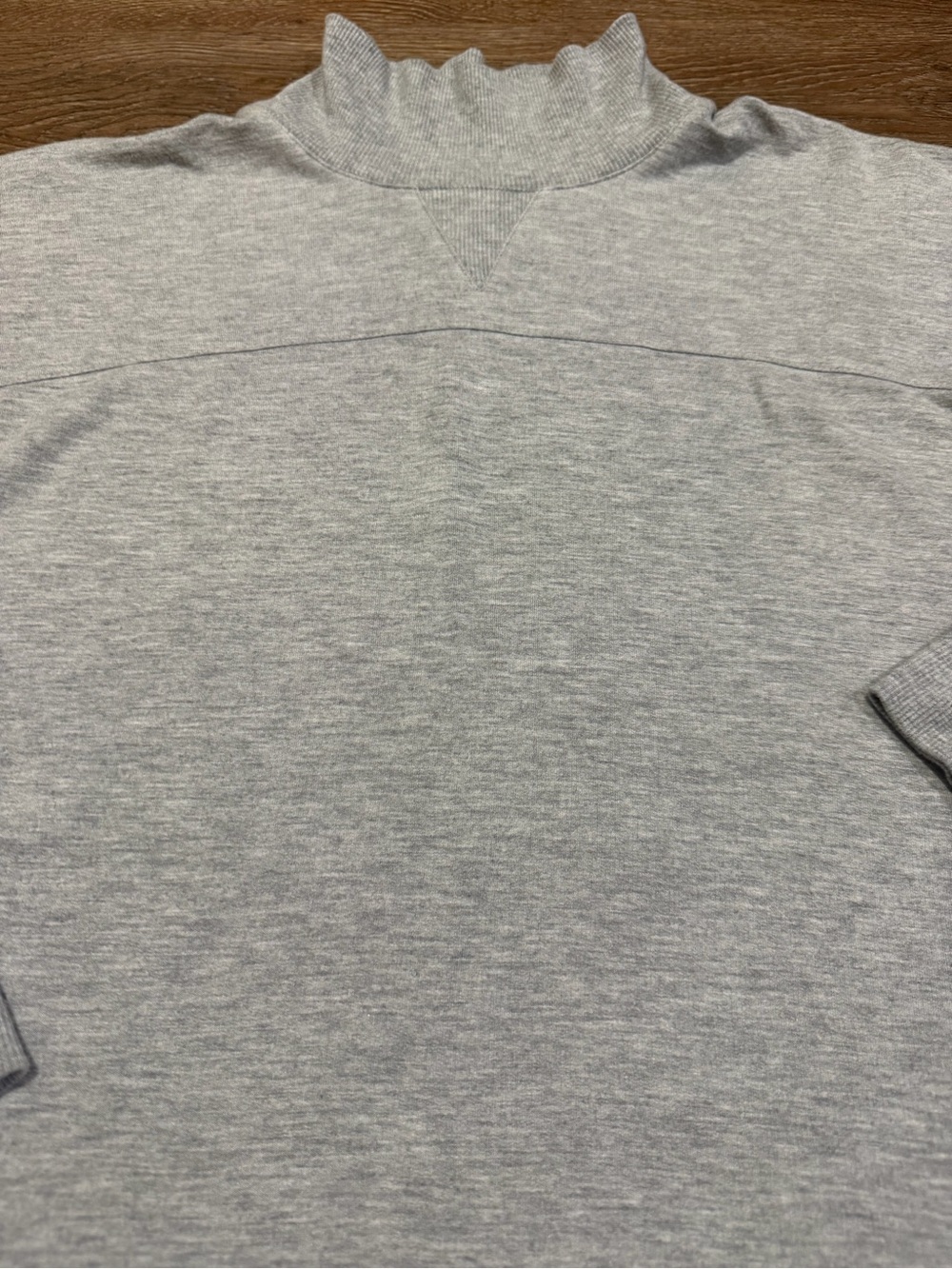 Womens L.L. Bean Softflex Mock Neck Tunic Pullover Gray Large - Picture 6 of 10